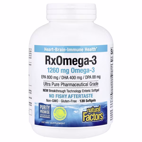 Natural Factors, Rx Omega-3, 120 Softgels (630 mg per Softgel)