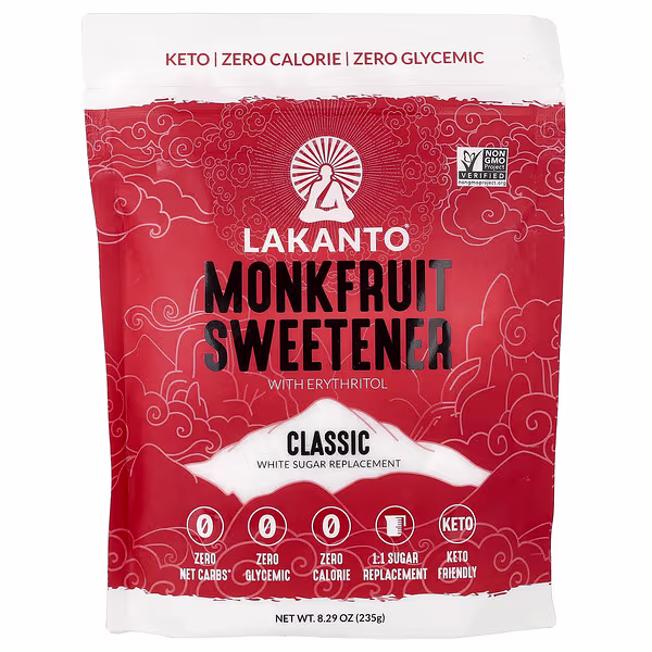 Lakanto, Monkfruit Sweetener with Erythritol, Classic, 8.29 oz (235g)