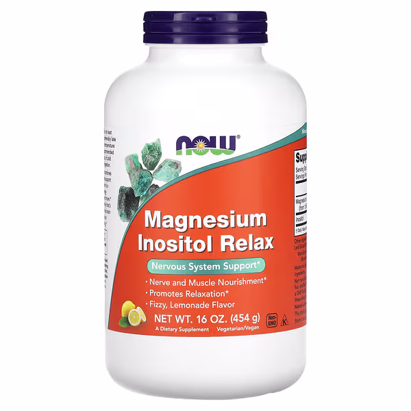 NOW Foods, Magnesium Inositol Relax, Lemonade, 16 oz (454 g)