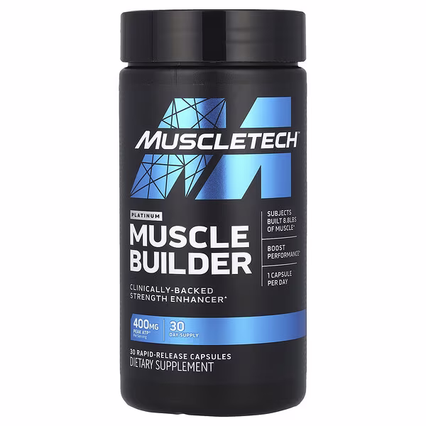 MuscleTech, Platinum Muscle Builder, 400 mg, 30 Rapid-Release Capsules