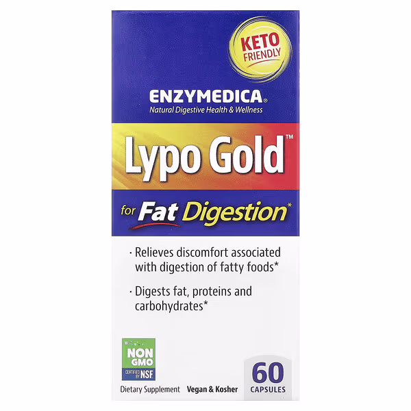 Enzymedica, Lypo Gold™, For Fat Digestion, 60 Capsules