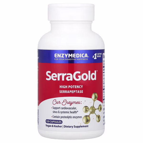 Enzymedica, SerraGold®, High Potency Serrapeptase, 120 Capsules