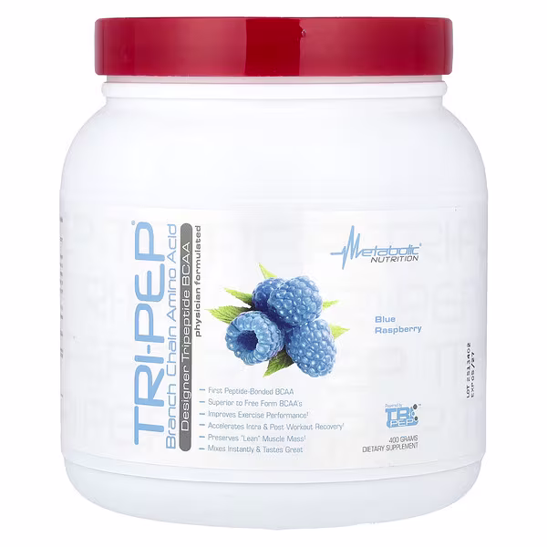 Metabolic Nutrition, Tri-Pep®, Branch Chain Amino Acid, Blue Raspberry, 14.1 oz (400 g)