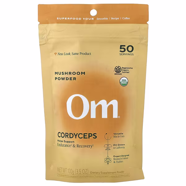 Om Mushrooms, Mushroom Powder, Cordyceps, 3.5 oz (100 g)