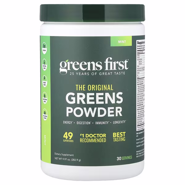 Greens First, Greens Powder, Mint, 9.97 oz (282.9 g)