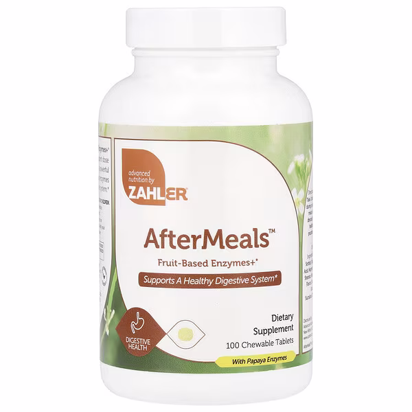 Zahler, AfterMeals™, Fruit-Based Enzymes+, 100 Chewable Tablets