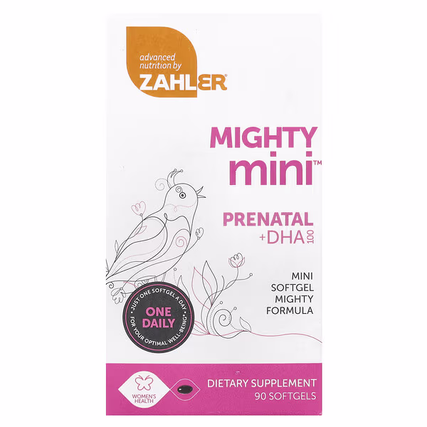 Zahler, Mighty Mini™ Prenatal + DHA, 90 Softgels