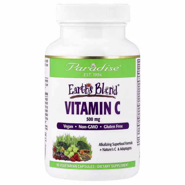 Paradise Herbs, Earth's Blend®, Vitamin C, 90 Vegetarian Capsules