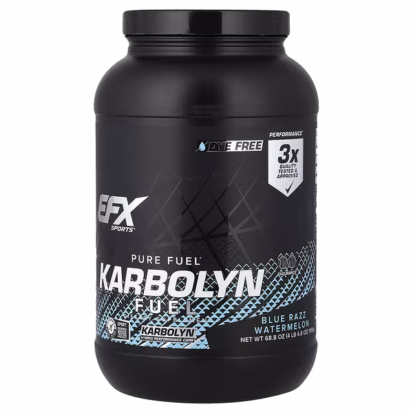 EFX Sports, Pure Fuel, Karbolyn Fuel®, Blue Razz Watermelon, 4 lb 4.8 oz (1,950 g)