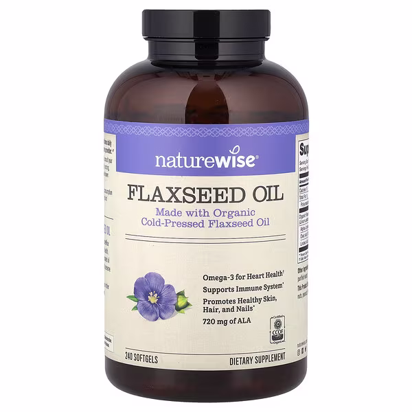 NatureWise, Flaxseed Oil, 240 Softgels