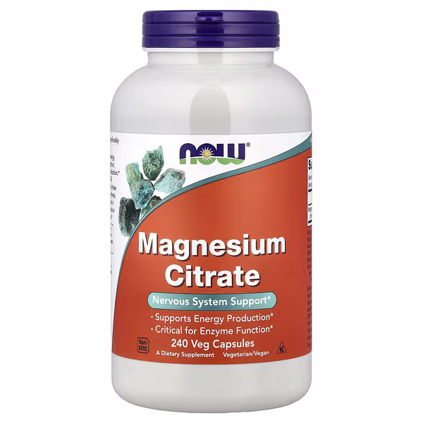 NOW Foods, Magnesium Citrate, 240 Veg Capsules (133 mg per Capsule)