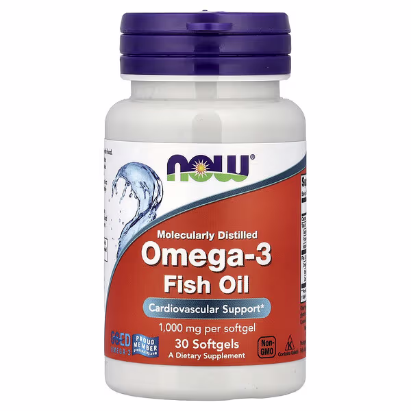 NOW Foods, Omega-3 Fish Oil, 1,000 mg, 30 Softgels