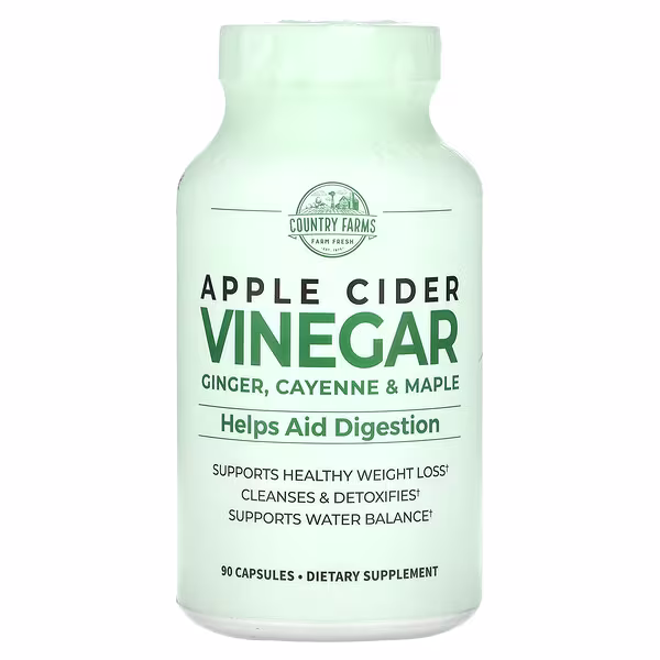 Country Farms, Apple Cider Vinegar, Ginger, Cayenne & Maple, 90 Capsules