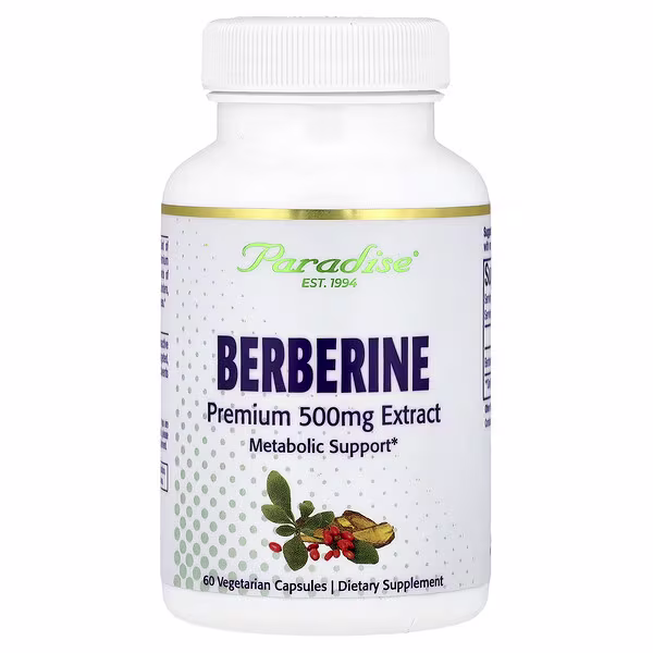 Paradise Herbs, Berberine , 500 mg, 60 Vegetarian Capsules