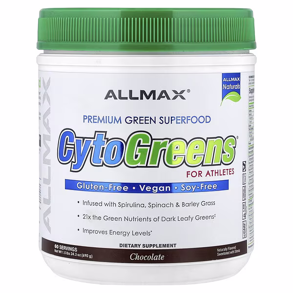 ALLMAX, CytoGreens®, Premium Green Superfood for Athletes, Chocolate, 1.5 lbs (690 g)