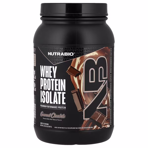 NutraBio, Whey Protein Isolate, Dutch Chocolate, 2 lb (907 g)