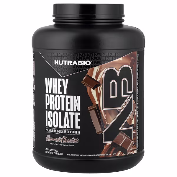 NutraBio, Whey Protein Isolate, Dutch Chocolate, 5 lb (2,268 g)