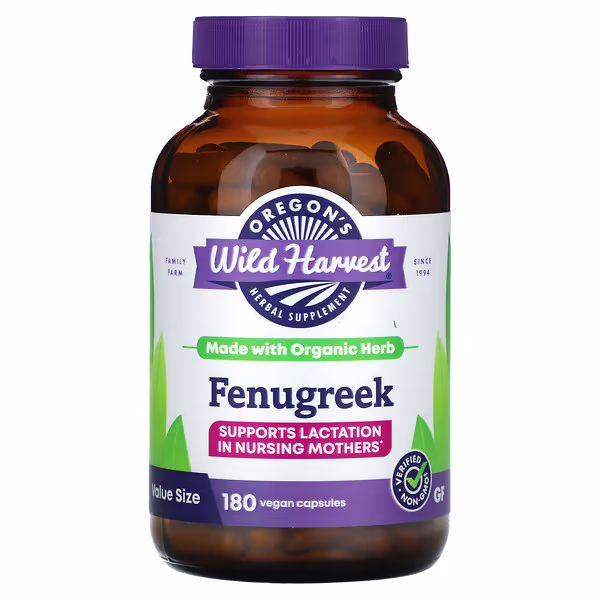 Oregon's Wild Harvest, Organic, Fenugreek, 180 Vegan Capsules (500 mg per Capsule)