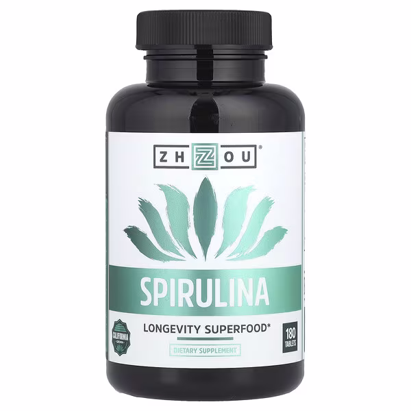 Zhou Nutrition, Spirulina, 180 Tablets