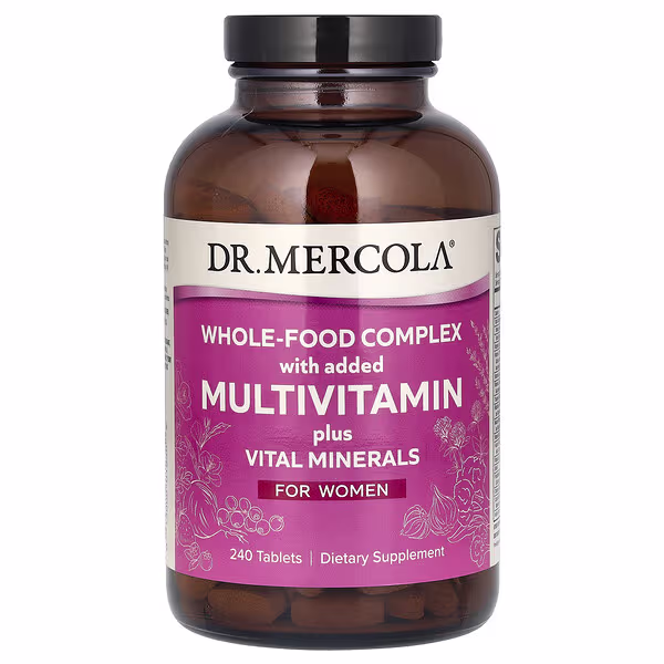 Dr. Mercola, Whole-Food Complex with added Multivitamin plus Vital Minerals, For Women, 240 Tablets
