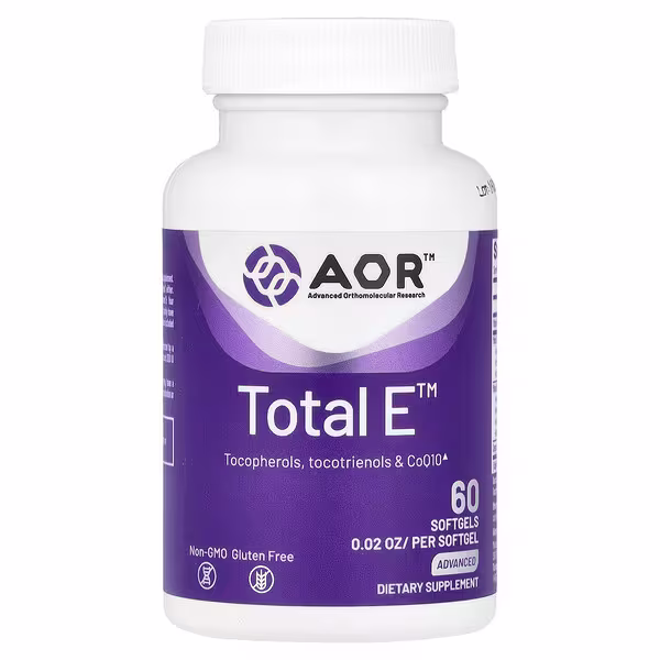 Advanced Orthomolecular Research AOR, Total E™, 60 Softgels