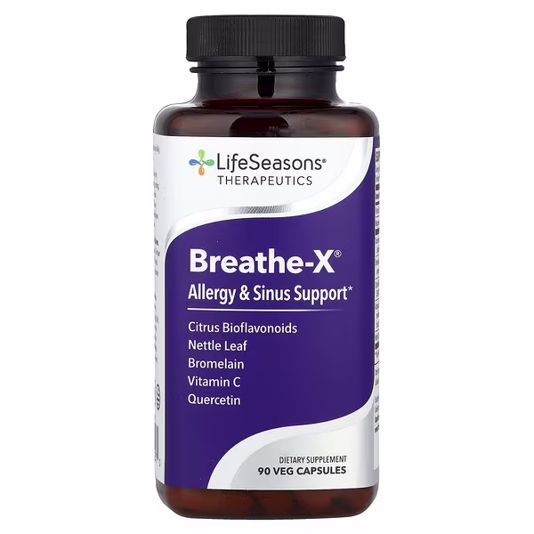 LifeSeasons, Breathe-X®, Allergy & Sinus Support, 90 Veg Capsules