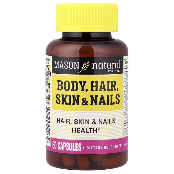 Mason Natural, Body, Hair, Skin & Nails, 60 Capsules
