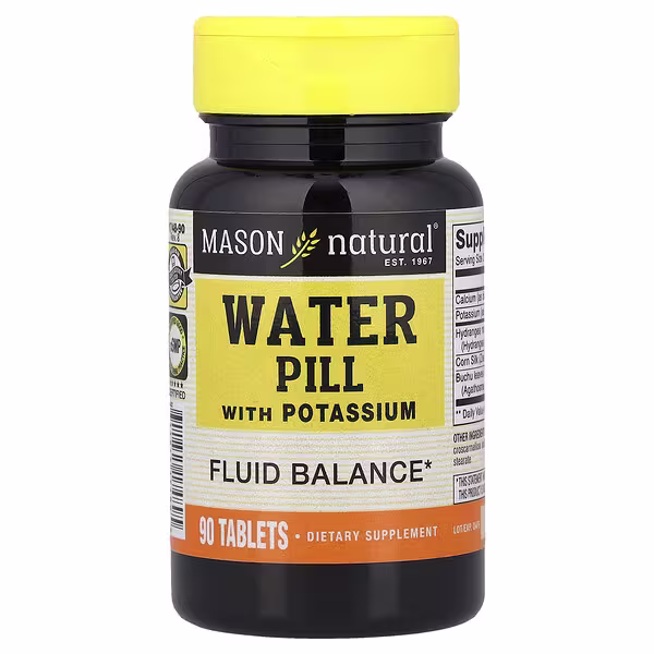 Mason Natural, Water Pill with Potassium, 90 Tablets