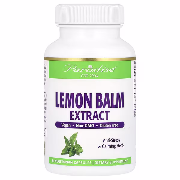 Paradise Herbs, Lemon Balm Extract, 60 Vegetarian Capsules (300 mg per Capsule)
