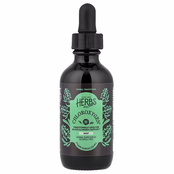 Herbs Etc., ChlorOxygen®, Alcohol Free, Mint, 2 fl oz (59 ml)
