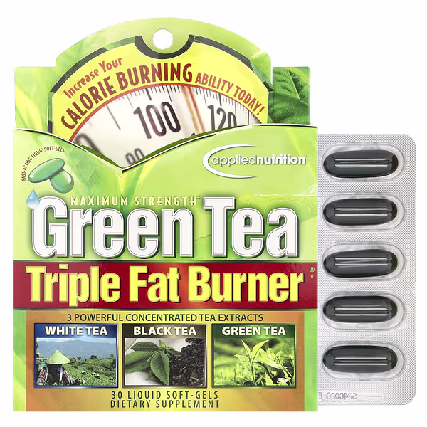 Applied Nutrition, Maximum Strength, Green Tea Triple Fat Burner®, 30 Liquid Soft-Gels