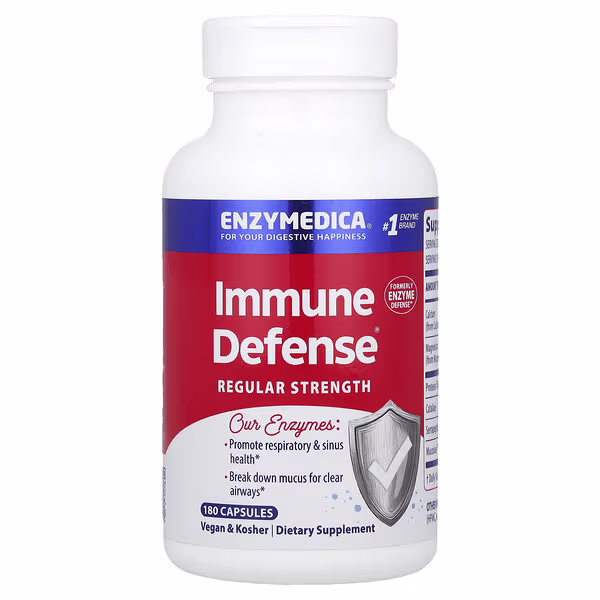 Enzymedica, Immune Defense®, Regular Strength, 180 Capsules