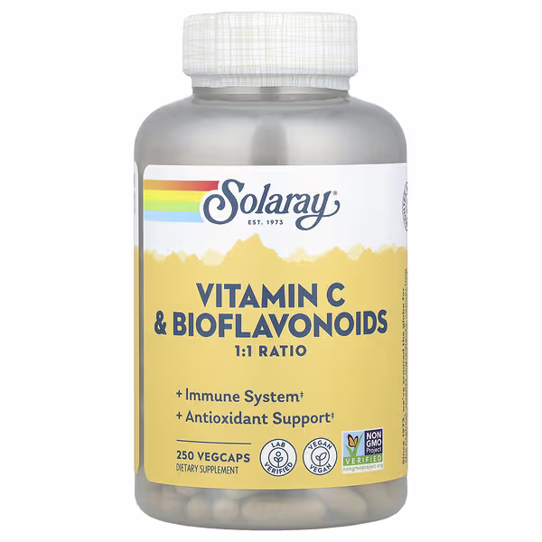 Solaray, Vitamin C & Bioflavonoids, 250 VegCaps