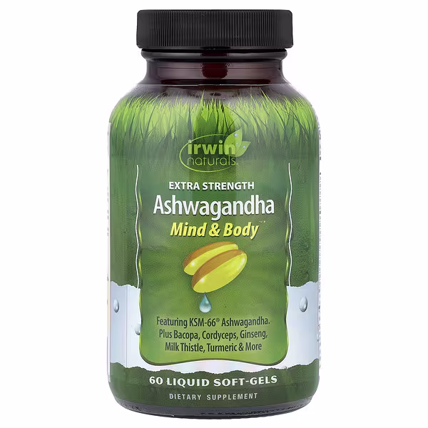 Irwin Naturals, Ashwagandha, 60 Liquid Soft-Gels