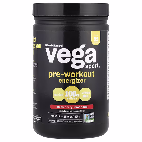 Vega, Sport, Plant-Based Pre-Workout, Strawberry Lemonade, 1 lb 0.1 oz (455 g)