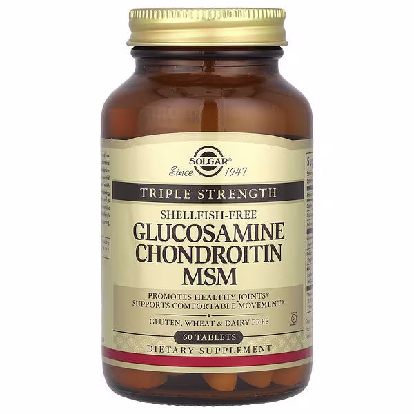 Solgar, Glucosamine Chondroitin MSM, Triple Strength, 60 Tablets