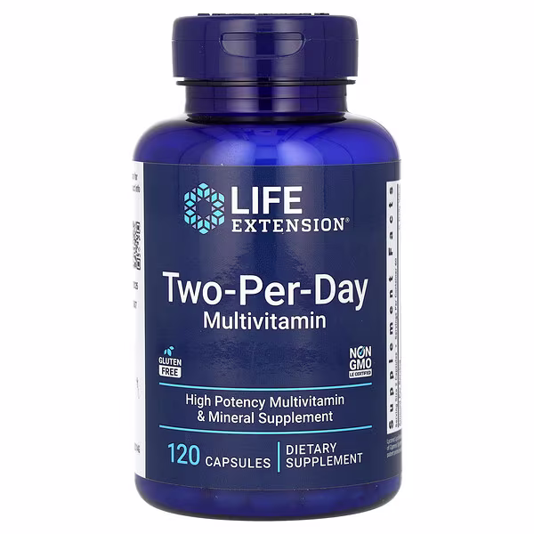Two-Per-Day Multivitamin 120 Capsules | Life Extension