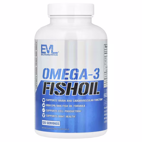 EVLution Nutrition, Omega-3 Fish Oil, 1,000 mg, 120 Softgels