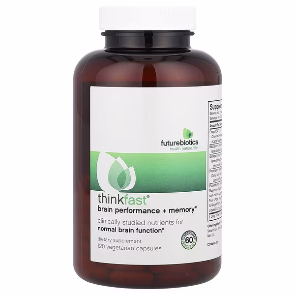 Futurebiotics, Thinkfast®, Brain Performance + Memory, 120 Vegetarian Capsules