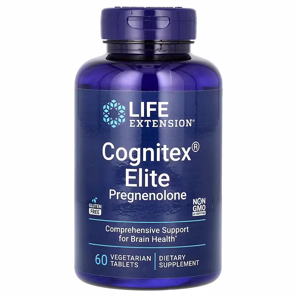 Life Extension, Cognitex Elite Pregnenolone, 60 Vegetarian Tablets