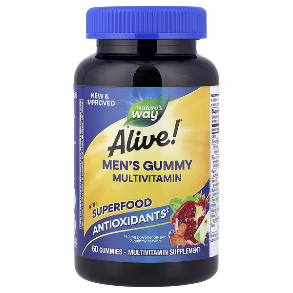 Nature's Way, Alive!® Men's Gummy Multivitamin, Fruit, 60 Gummies