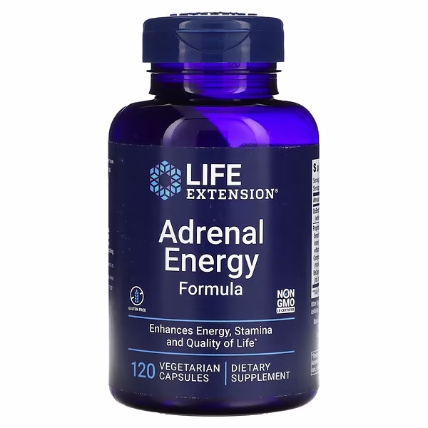 Life Extension, Adrenal Energy Formula, 120 Vegetarian Capsules