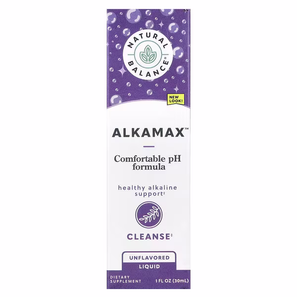 Natural Balance, AlkaMax, Comfortable pH Liquid Formula, Unflavored, 1 fl oz (30 ml)