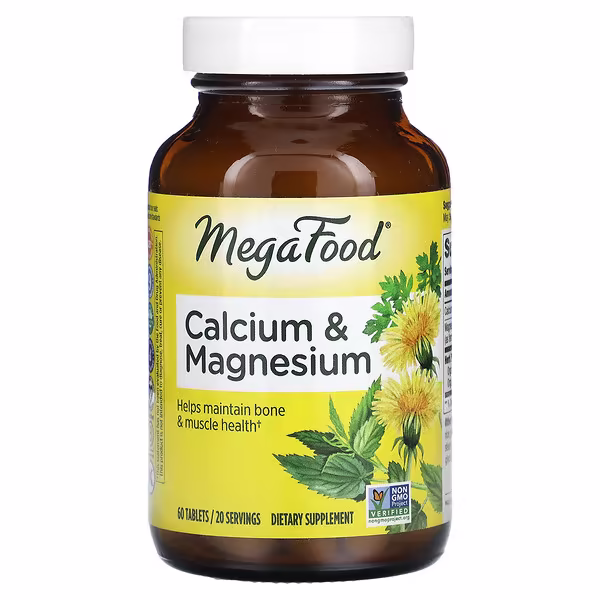 MegaFood, Calcium & Magnesium,  60 Tablets
