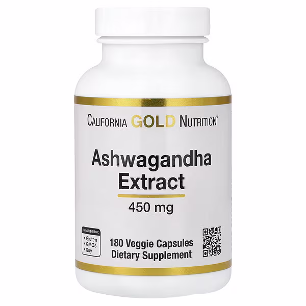California Gold Nutrition, Ashwagandha, 450 mg, 180 Veggie Capsules