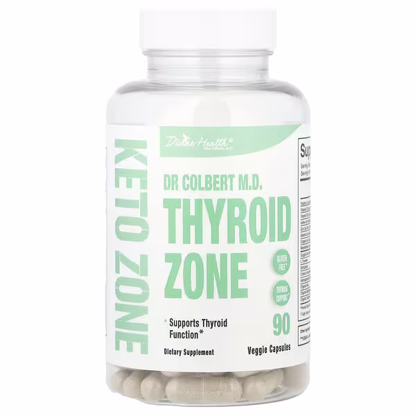 Divine Health, Dr Colbert M.D. Thyroid Zone, 90 Veggie Capsules