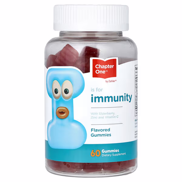 Chapter One, Immunity, With Elderberry, Zinc and Vitamin C, Flavored, 60 Gummies