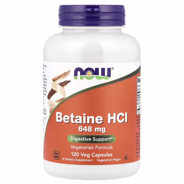 NOW Foods, Betaine HCl, 120 Veg Capsules