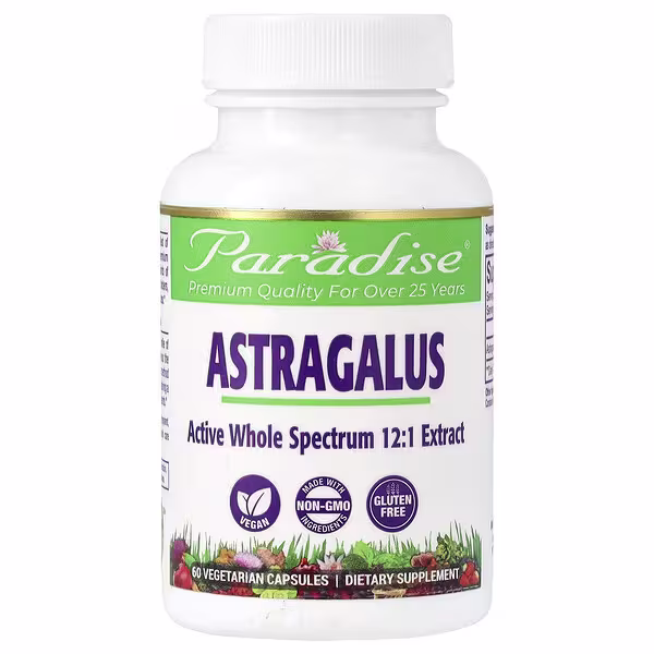 Paradise Herbs, Astragalus, 60 Vegetarian Capsules (250 mg per Capsule)