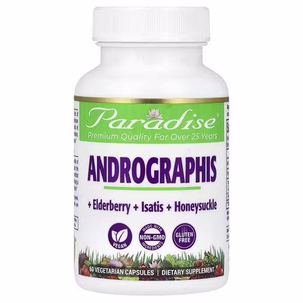 Paradise Herbs, Andrographis, 60 Vegetarian Capsules